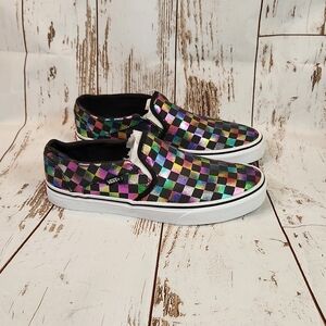VANS CLASSIC SLIP ON IRIDESCENT CHECK Missy Size 11
